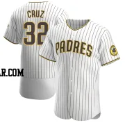 Nelson Cruz Men's San Diego Padres White/Brown Authentic Home Jersey