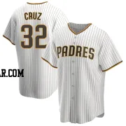 Nelson Cruz Men's San Diego Padres White/Brown Replica Home Jersey