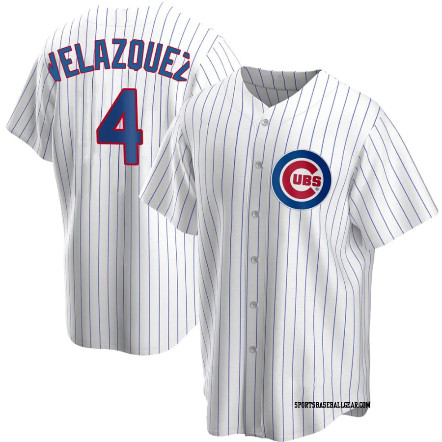 Nelson Velazquez Men's Chicago Cubs White Replica Home Jersey