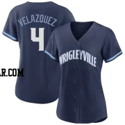 Nelson Velazquez Women's Chicago Cubs Navy Replica 2021 City Connect Jersey