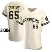 Nestor Cortes Men's Milwaukee Brewers Cream Authentic Home Jersey