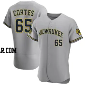 Nestor Cortes Men's Milwaukee Brewers Gray Authentic Road Jersey