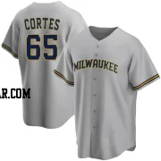 Nestor Cortes Men's Milwaukee Brewers Gray Replica Road Jersey