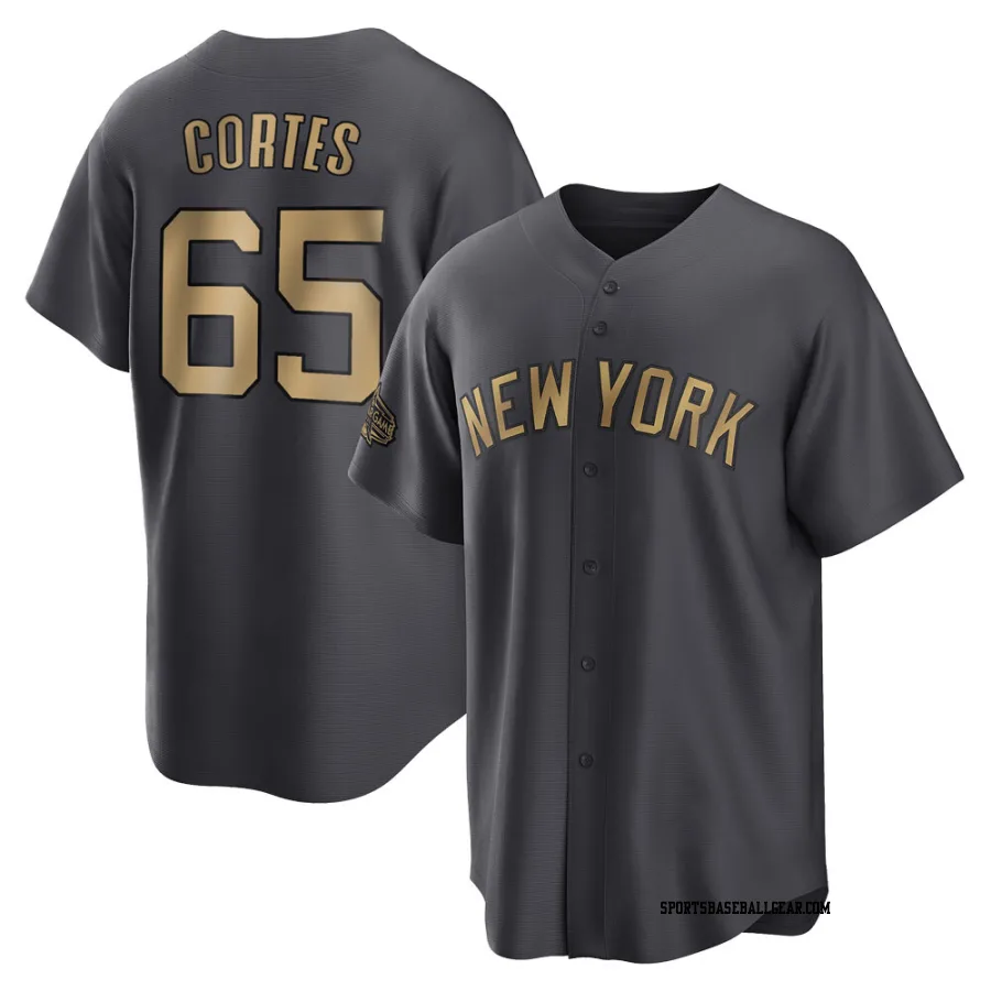 Nestor Cortes Men's New York Yankees Charcoal Game Replica 2022 All-Star Jersey