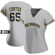 Nestor Cortes Women's Milwaukee Brewers Gray Authentic Road Jersey