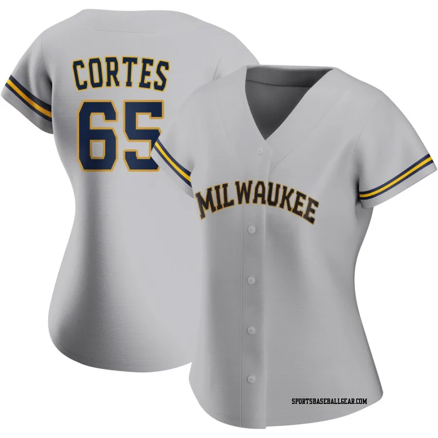 Nestor Cortes Women's Milwaukee Brewers Gray Authentic Road Jersey