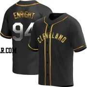 Nic Enright Men's Cleveland Guardians Black Golden Replica Alternate Jersey