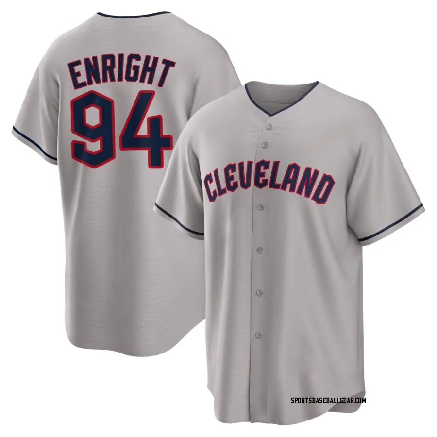 Nic Enright Men's Cleveland Guardians Gray Replica Road Jersey