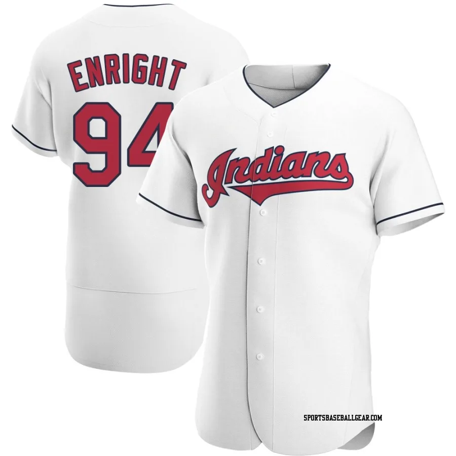 Nic Enright Men's Cleveland Guardians White Authentic Home Jersey