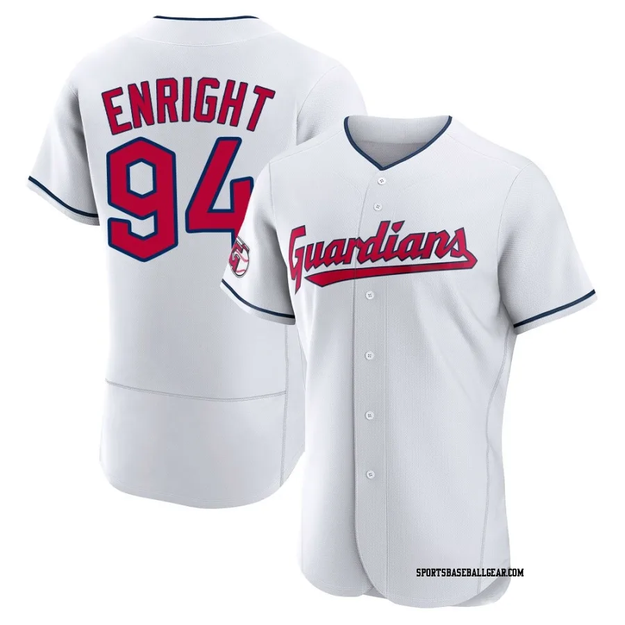 Nic Enright Men's Cleveland Guardians White Authentic Home Jersey