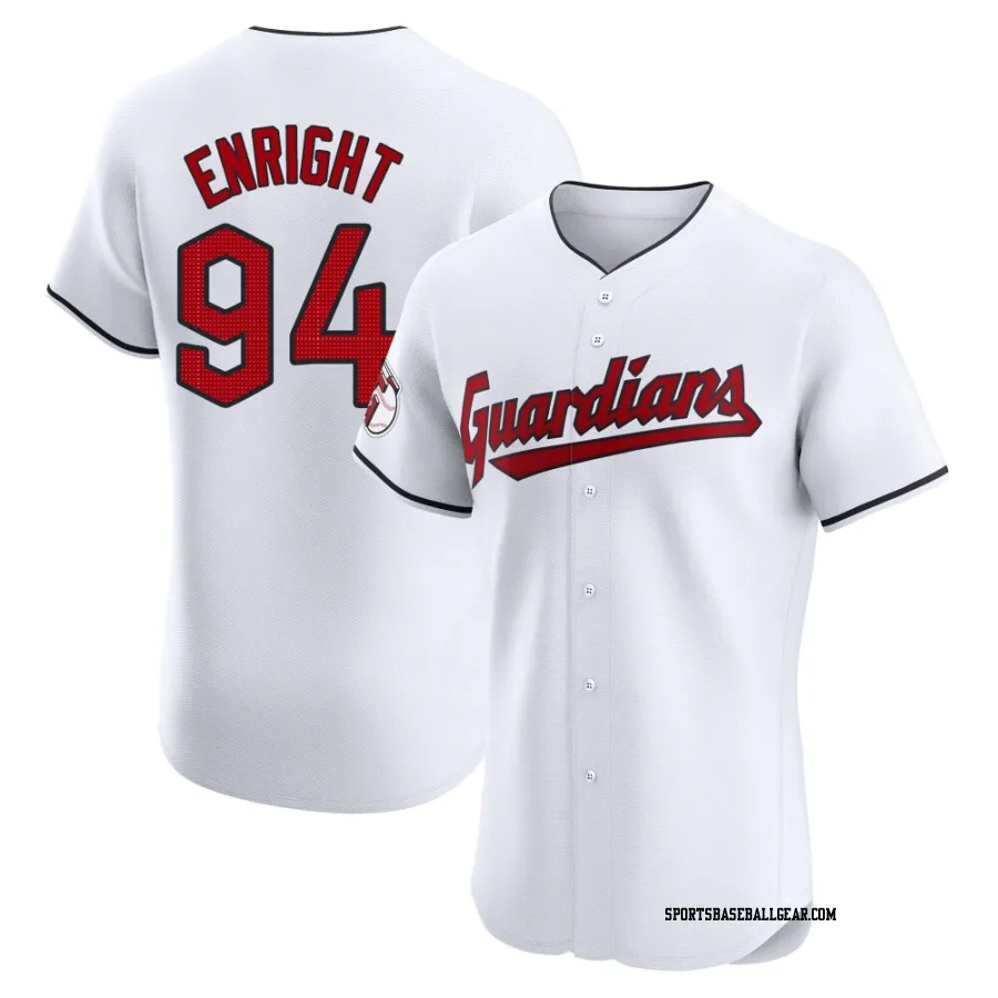 Nic Enright Men's Cleveland Guardians White Elite Home Jersey