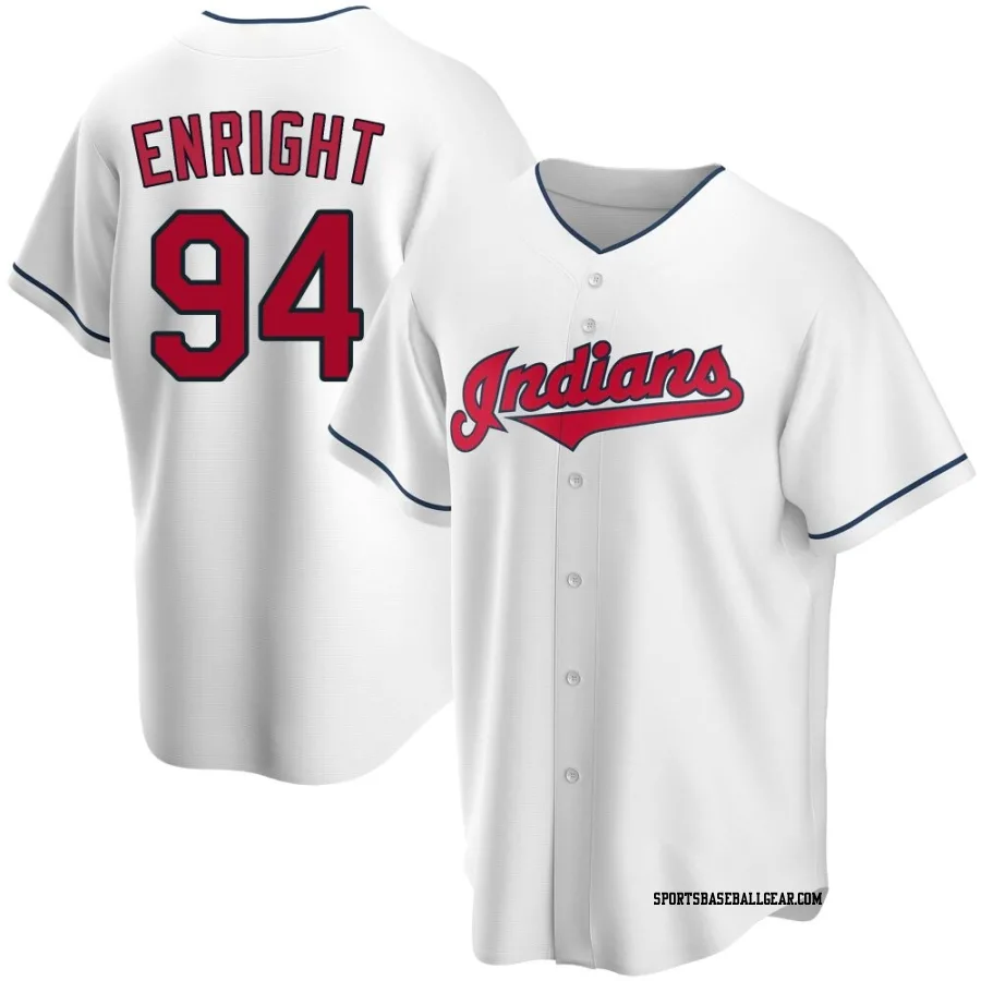 Nic Enright Youth Cleveland Guardians White Replica Home Jersey