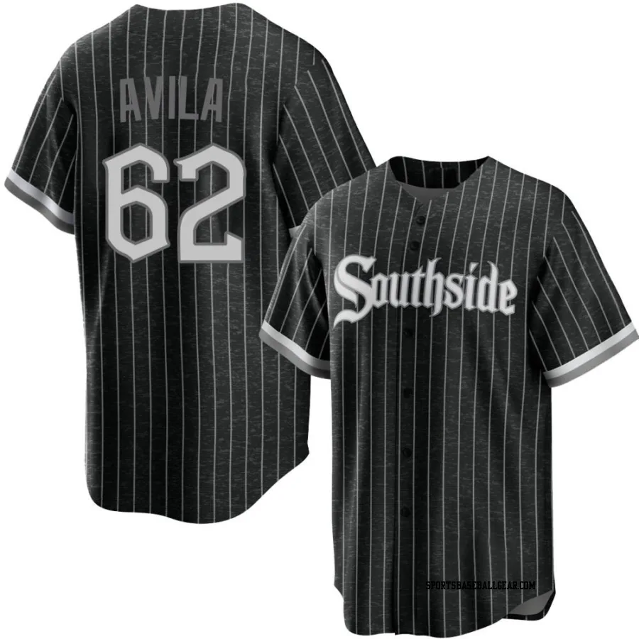 Nicholas Avila Youth Chicago White Sox Black Replica 2021 City Connect Jersey