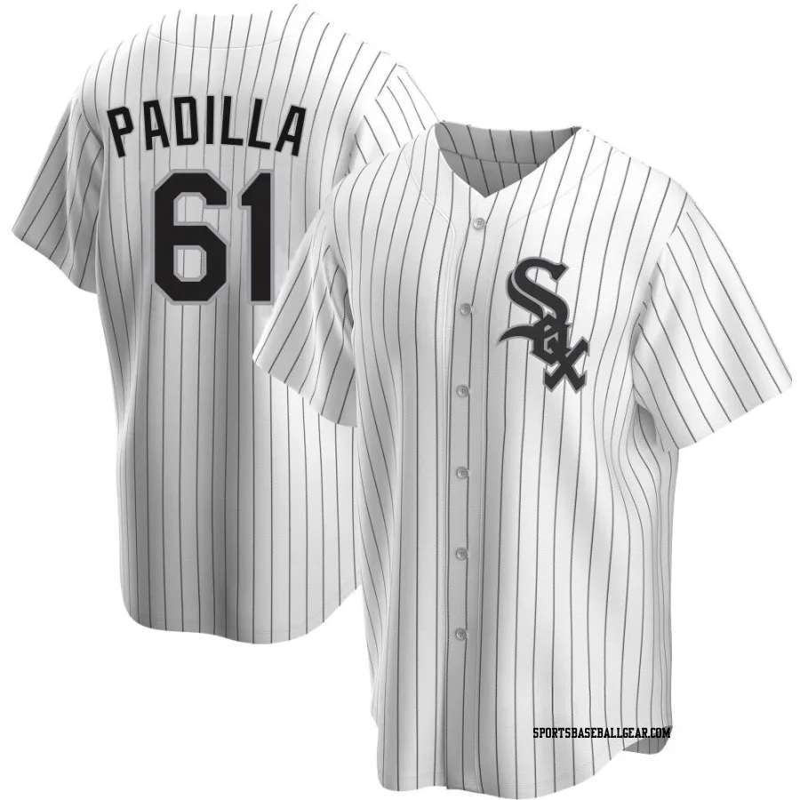 Nicholas Padilla Men's Chicago White Sox White Replica Home Jersey