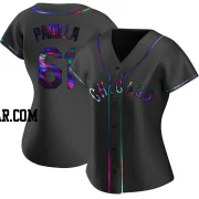 Nicholas Padilla Women's Chicago White Sox Black Holographic Replica Alternate Jersey