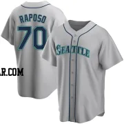 Nicholas Raposo Men's Seattle Mariners Gray Replica Road Jersey