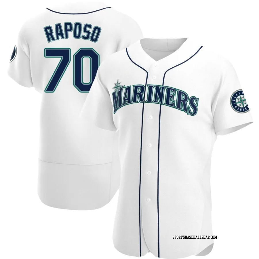 Nicholas Raposo Men's Seattle Mariners White Authentic Home Jersey