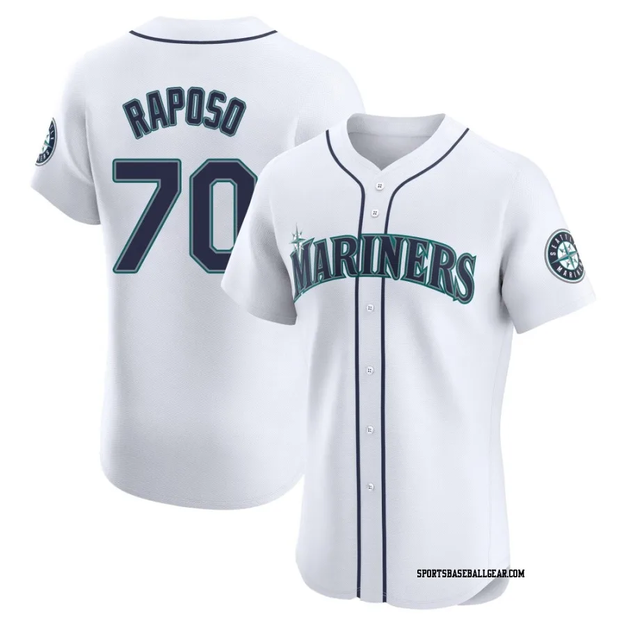 Nicholas Raposo Men's Seattle Mariners White Elite Home Jersey