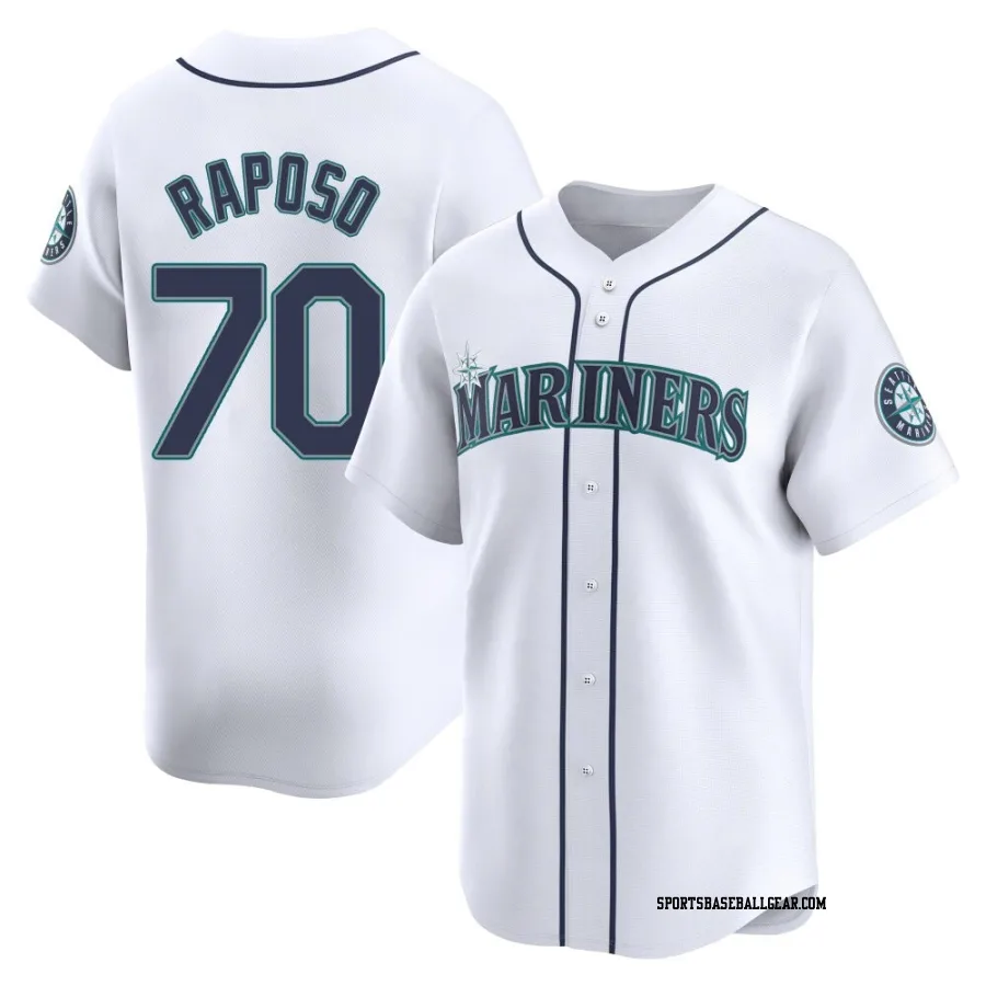 Nicholas Raposo Men's Seattle Mariners White Limited Home Jersey