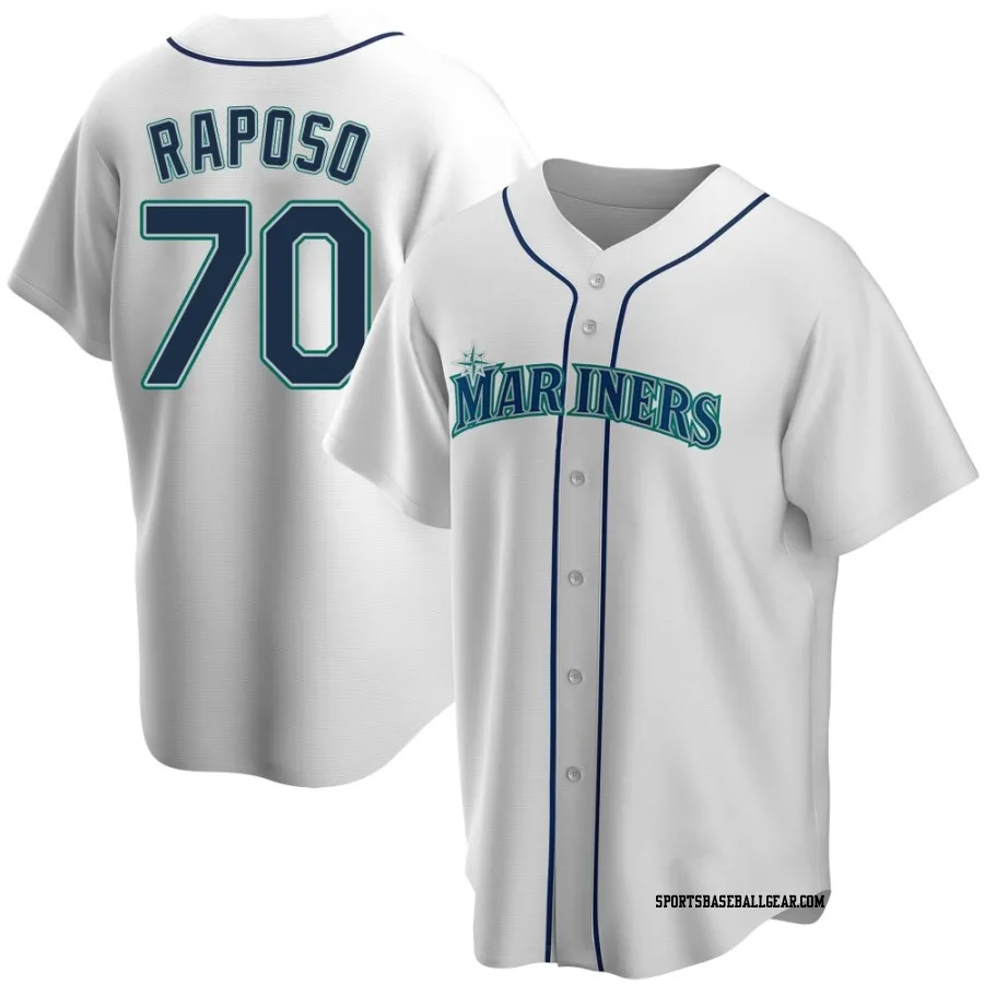 Nicholas Raposo Men's Seattle Mariners White Replica Home Jersey