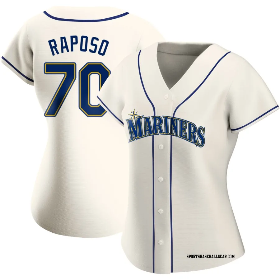 Nicholas Raposo Women's Seattle Mariners Cream Authentic Alternate Jersey