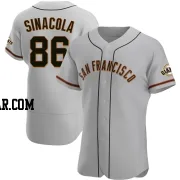 Nicholas Sinacola Men's San Francisco Giants Gray Authentic Road Jersey