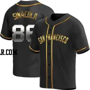 Nicholas Sinacola Youth San Francisco Giants Black Golden Replica Alternate Jersey