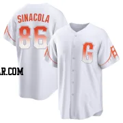 Nicholas Sinacola Youth San Francisco Giants White Replica 2021 City Connect Jersey