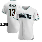 Nick Ahmed Men's Arizona Diamondbacks White/Teal Authentic Alternate Jersey