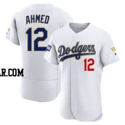 Nick Ahmed Men's Los Angeles Dodgers White/Gold Authentic 2021 Gold Program Player Jersey