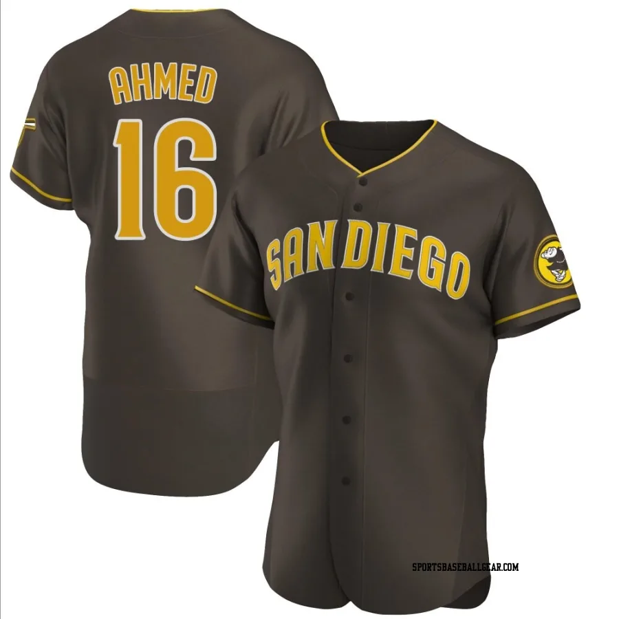 Nick Ahmed Men's San Diego Padres Brown Authentic Road Jersey