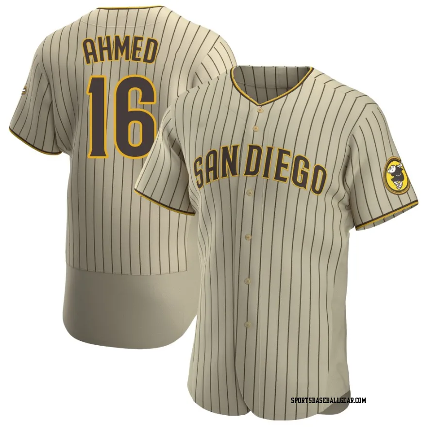 Nick Ahmed Men's San Diego Padres Tan/Brown Authentic Alternate Jersey