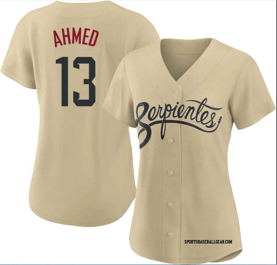 Nick Ahmed Women's Arizona Diamondbacks Gold Authentic 2021 City Connect Cool Base Jersey