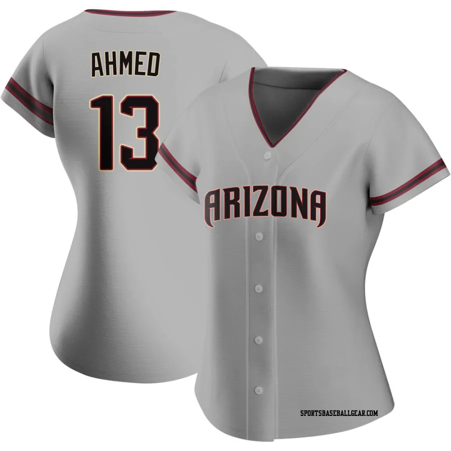 Nick Ahmed Women's Arizona Diamondbacks Gray Replica Road Jersey