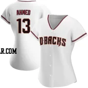 Nick Ahmed Women's Arizona Diamondbacks White Authentic Home Jersey