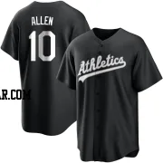 Nick Allen Men's Oakland Athletics Black/White Replica Jersey