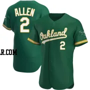 Nick Allen Men's Oakland Athletics Green Authentic Kelly Alternate Jersey