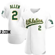 Nick Allen Men's Oakland Athletics White Authentic Home Jersey