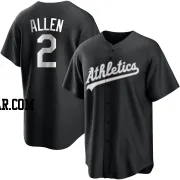 Nick Allen Youth Oakland Athletics Black/White Replica Jersey