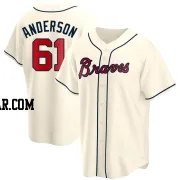 Nick Anderson Men's Atlanta Braves Cream Replica Alternate Jersey