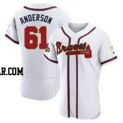 Nick Anderson Men's Atlanta Braves Gold Authentic White 2022 Program Jersey