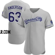 Nick Anderson Men's Kansas City Royals Gray Authentic Road Jersey