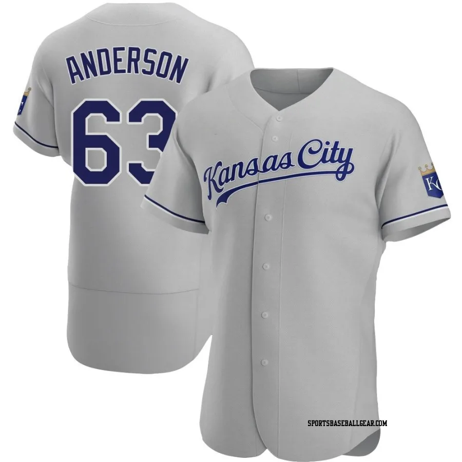 Nick Anderson Men's Kansas City Royals Gray Authentic Road Jersey