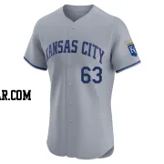 Nick Anderson Men's Kansas City Royals Gray Elite Road Jersey