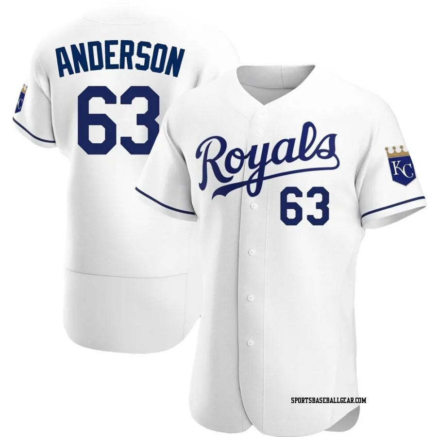 Nick Anderson Men's Kansas City Royals White Authentic Home Jersey