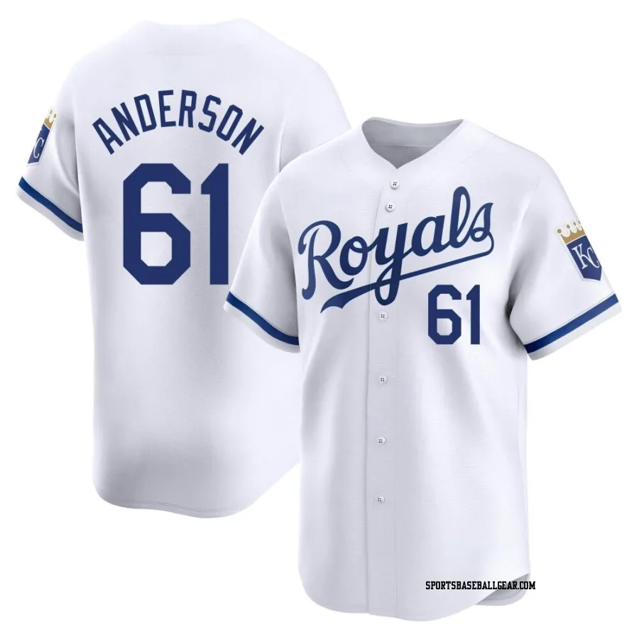 Nick Anderson Men's Kansas City Royals White Limited Home Jersey