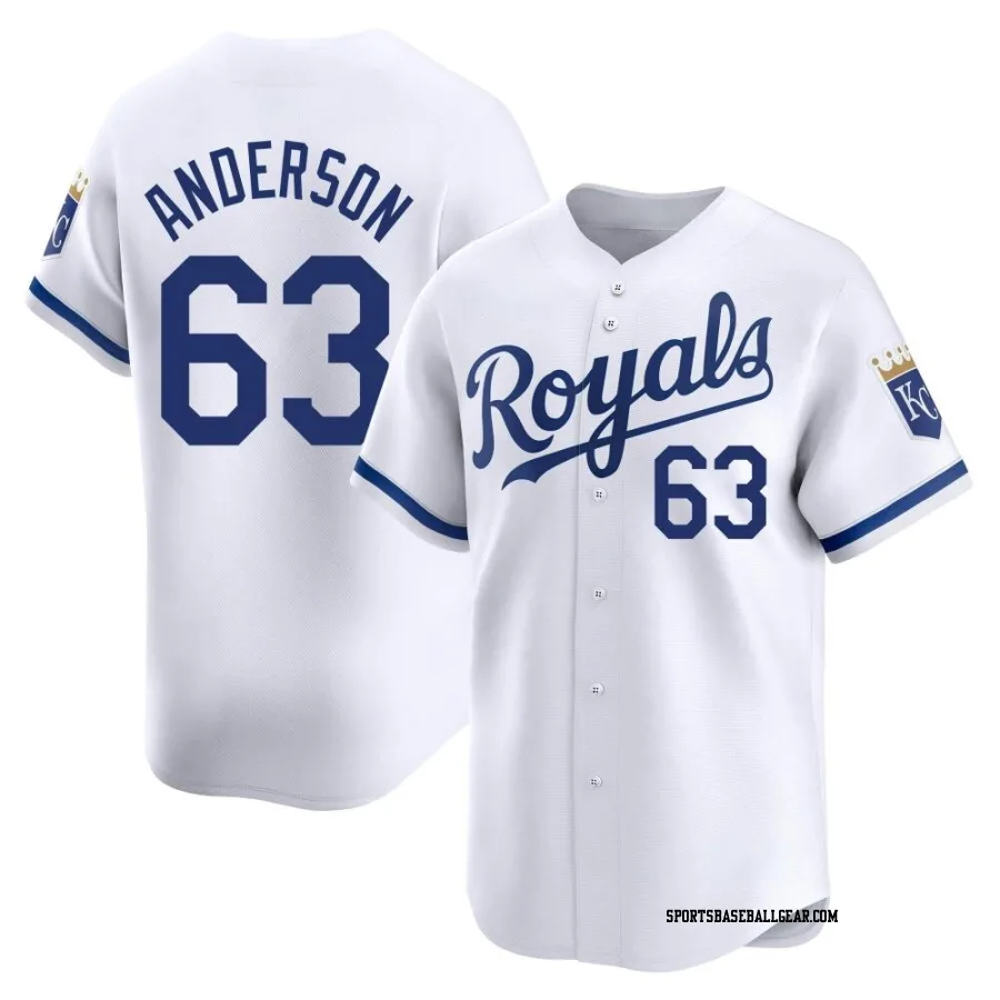 Nick Anderson Men's Kansas City Royals White Limited Home Jersey