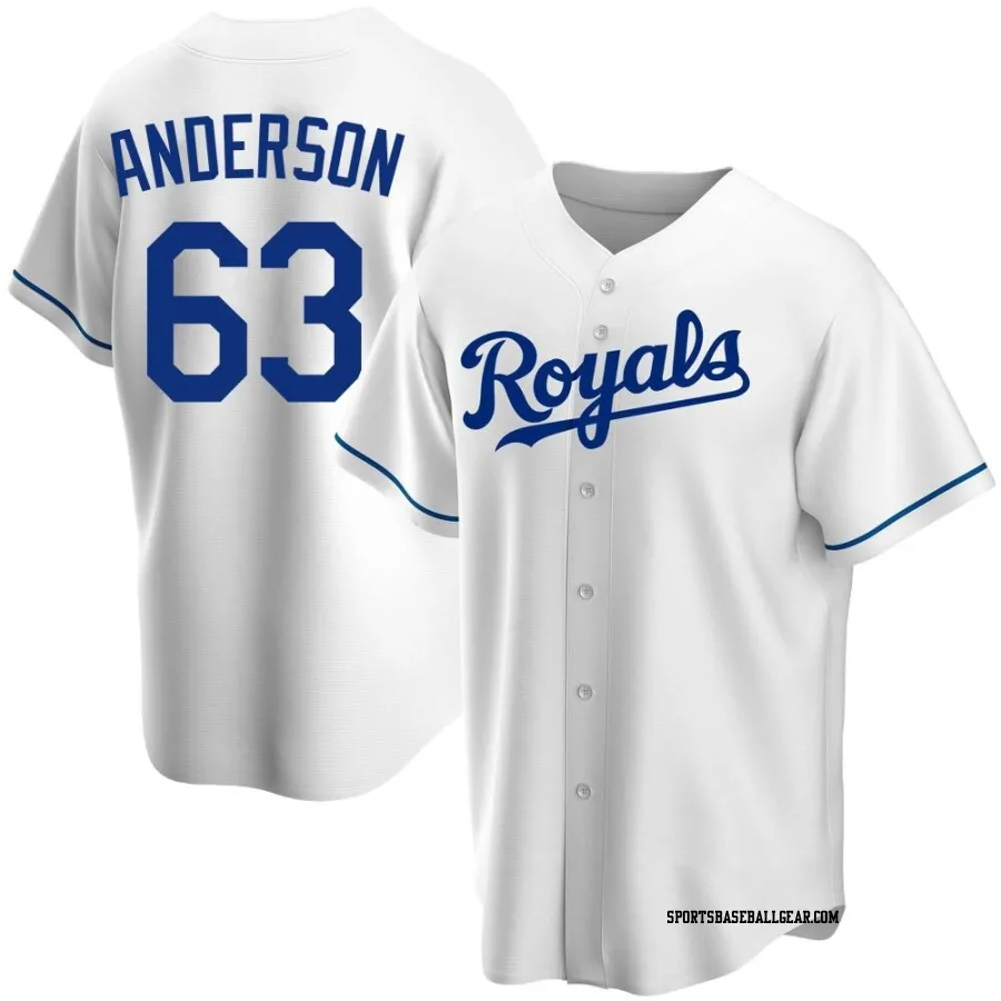 Nick Anderson Men's Kansas City Royals White Replica Home Jersey