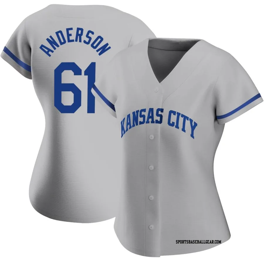 Nick Anderson Women's Kansas City Royals Gray Authentic 2022 Road Jersey