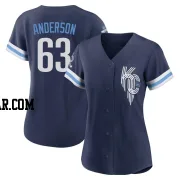 Nick Anderson Women's Kansas City Royals Navy Replica 2022 City Connect Jersey